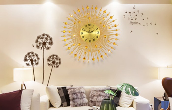 16 Gold Living Room Wall Clocks Ideas in Elegant Style