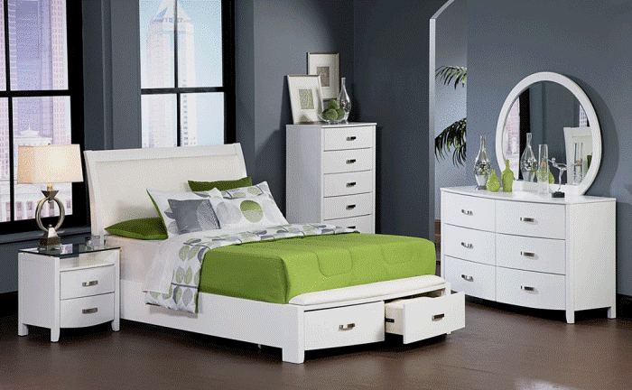white bedroom furniture with storage