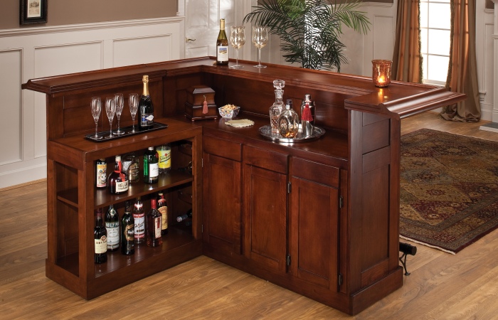 Corner Mini Bar Design in Living Room