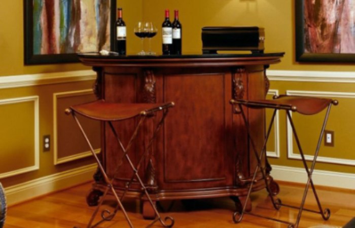 Corner Mini Bar Design in Living Room