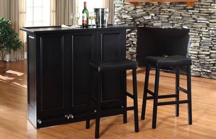 Corner Mini Bar Design in Living Room