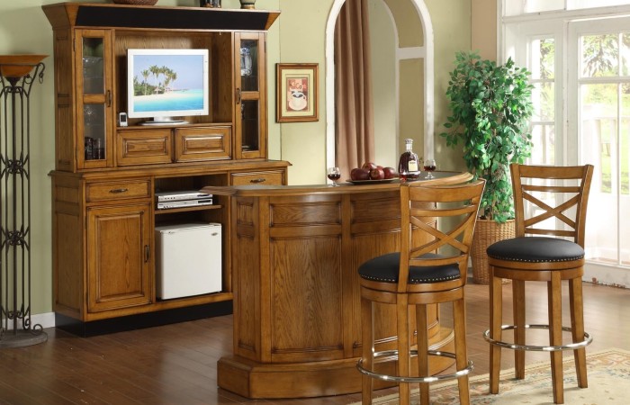 Corner Mini Bar Design in Living Room