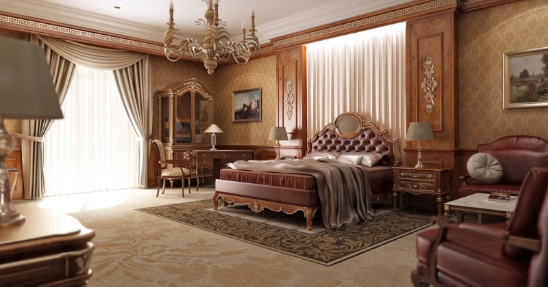 British classic bedroom design