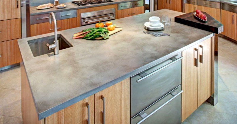 Concrete kitchen countertop ideas