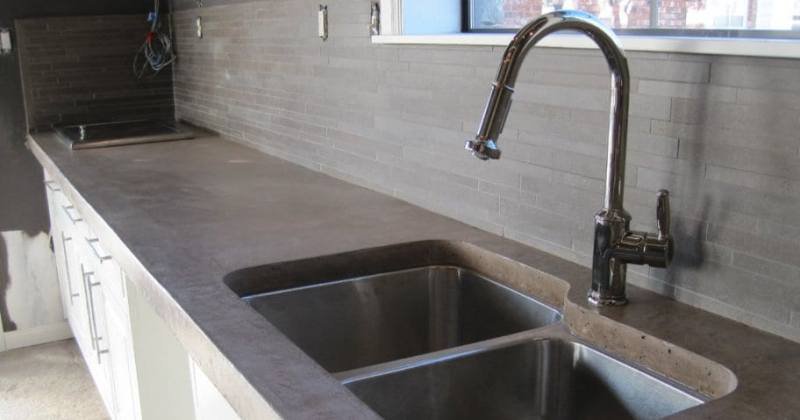 Concrete kitchen countertops