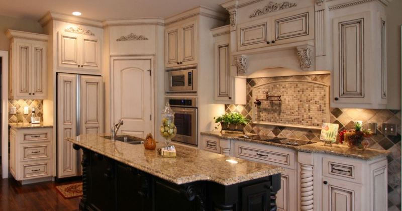 French country kitchen cabinet designs