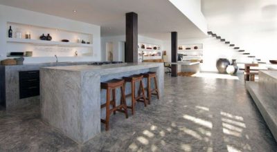 Minimalist Concrete Kitchen Countertop