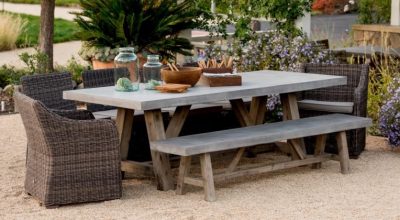 Outdoor Dining Bench Set