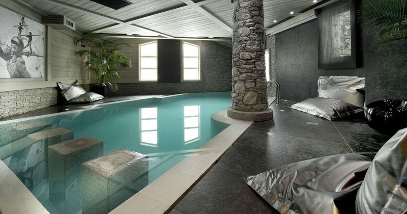 Pool house interior design