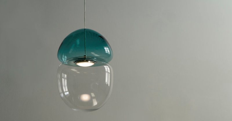 Hand blown glass pendant lighting